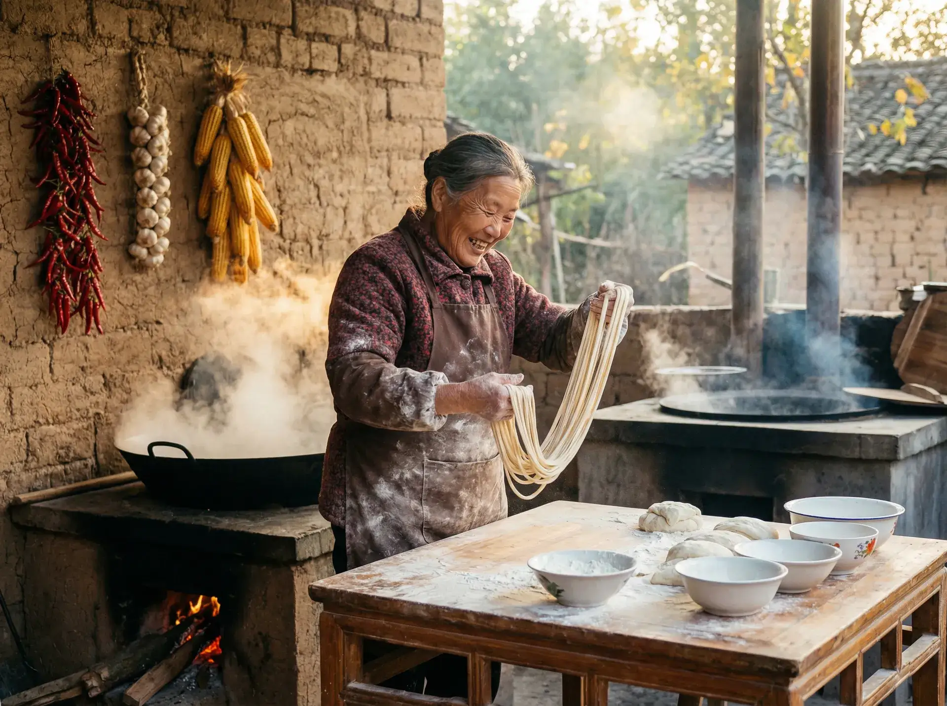 农家大嫂手擀面 - 电视剧终极证据 乡村美食